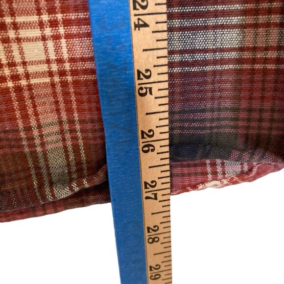 L.L. Bean Shirt Womens Small Gray Red Plaid Flannel Button Up Pocket - Picture 7 of 11